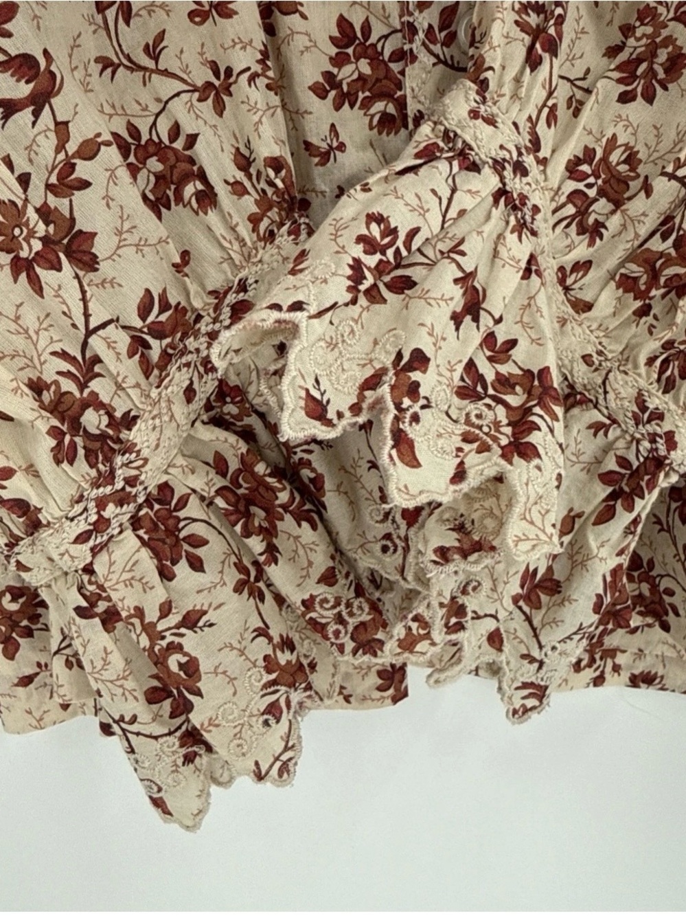 DÔEN Women Hickory Floral Blouse in Songbird Toile, Size XS - Picture 4 of 11